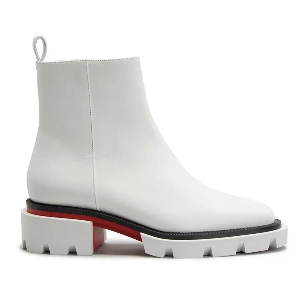NIB $1245 Christian Louboutin White Maxiboot Leather Boots Size 39 EU / 9 US